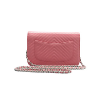 Load image into Gallery viewer, CHANEL Wallet on Chain Leather Shoulder Bag Pink
