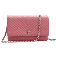 Load image into Gallery viewer, CHANEL Wallet on Chain Leather Shoulder Bag Pink
