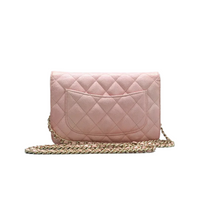 Load image into Gallery viewer, CHANEL Wallet On Chain Leather Shoulder Bag Pink
