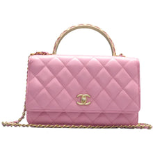 Load image into Gallery viewer, CHANEL WOC Wallet On Chain Leather Crossbody Bag Pink
