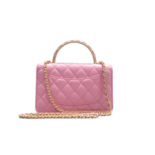 Load image into Gallery viewer, CHANEL WOC Wallet On Chain Leather Crossbody Bag Pink
