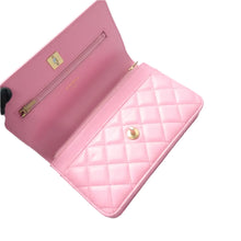 Load image into Gallery viewer, CHANEL WOC Wallet On Chain Leather Crossbody Bag Pink
