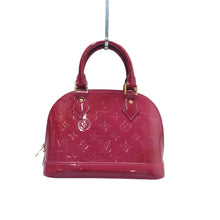 Load image into Gallery viewer, Louis Vuitton Alma BB Monogram Patent Leather Satchel Bag Red
