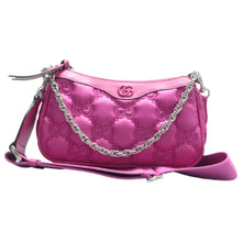 Load image into Gallery viewer, Gucci Matelasse Fuchsia Nylon Satchel Bag Purple
