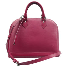 Load image into Gallery viewer, Louis Vuitton Alma Leather Satchel Bag Purple
