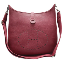 Load image into Gallery viewer, Hermes Evelyne Leather Shoulder bag Red
