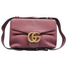 Load image into Gallery viewer, GUCCI GG Marmont  Leather Shoulder Bag Purple
