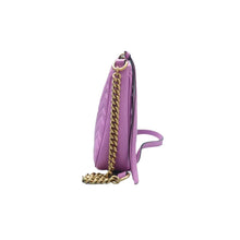 Load image into Gallery viewer, Gucci Mini GG Marmont Calfskin Matelasse Chain Shoulder Bag Purple
