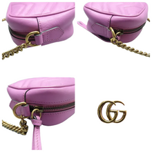 Load image into Gallery viewer, GUCCI GG Marmont Leather Shoulder Bag Purple
