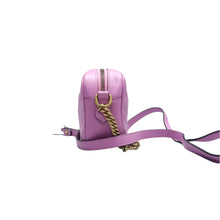 Load image into Gallery viewer, GUCCI GG Marmont Leather Shoulder Bag Purple
