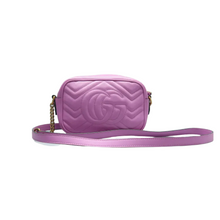 Load image into Gallery viewer, GUCCI GG Marmont Leather Shoulder Bag Purple
