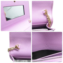 Load image into Gallery viewer, Gucci Marquise Crystals Mini GG Calfskin Chain Wallet Purple
