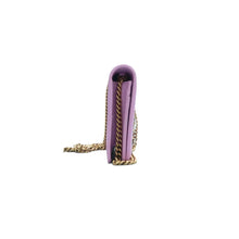 Load image into Gallery viewer, Gucci Marquise Crystals Mini GG Calfskin Chain Wallet Purple
