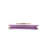 Load image into Gallery viewer, Gucci Marquise Crystals Mini GG Calfskin Chain Wallet Purple
