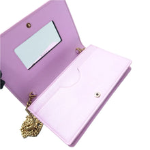 Load image into Gallery viewer, Gucci Marquise Crystals Mini GG Calfskin Chain Wallet Purple
