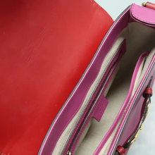 Load image into Gallery viewer, GUCCI Horsebit 1955 Leather Shoulder Bag Purple
