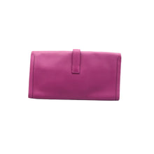 Load image into Gallery viewer, HERMES Jige Leather  Clutch Bag Purple
