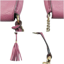 Load image into Gallery viewer, Gucci Soho Flap Pebbled Calfskin Medium Crossbody Bag Purple
