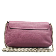 Load image into Gallery viewer, Gucci Soho Flap Pebbled Calfskin Medium Crossbody Bag Purple
