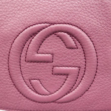 Load image into Gallery viewer, Gucci Soho Flap Pebbled Calfskin Medium Crossbody Bag Purple
