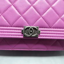 Load image into Gallery viewer, CHANEL Wallet On Chain Boy Leather Shoulder Bag Purple
