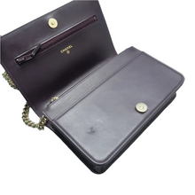 Load image into Gallery viewer, Chanel Wallet On Chain Boy Leather Shoulder Bag Purple
