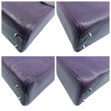 Load image into Gallery viewer, Christian Dior Lady Dior Lizard Leather Satchel Bag Purple
