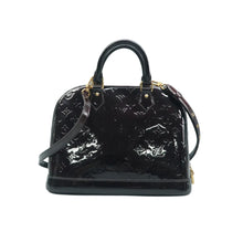 Load image into Gallery viewer, Louis Vuitton Alma BB Monogram Vernis Satchel Bag Dark Purple
