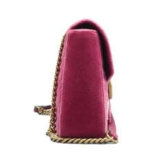 Load image into Gallery viewer, Gucci GG Marmont Blind Love Velvet Shoulder Bag Purple
