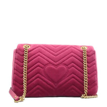 Load image into Gallery viewer, Gucci GG Marmont Blind Love Velvet Shoulder Bag Purple
