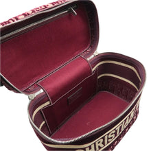 Load image into Gallery viewer, Christian DIOR Fabric Vanity case Deep Red
