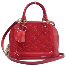 Load image into Gallery viewer, Louis Vuitton Alma BB Monogram Patent Leather Satchel Bag Red
