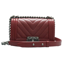 Load image into Gallery viewer, Chanel Boy Leather Shoulder Bag Red
