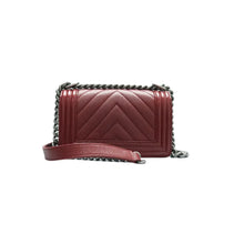 Load image into Gallery viewer, Chanel Boy Leather Shoulder Bag Red
