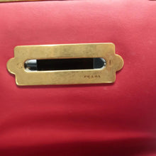 Load image into Gallery viewer, PRADA Cahier Leather Crossbody Bag Red
