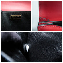 Load image into Gallery viewer, PRADA Cahier Leather Crossbody Bag Bicolor
