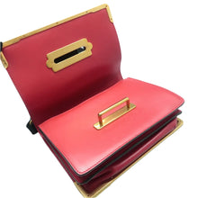 Load image into Gallery viewer, Prada Cahier Leather Shoulder Bag Red
