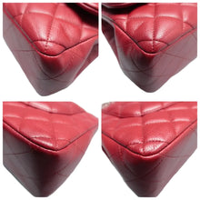 Load image into Gallery viewer, Chanel Jumbo Double Flap Lambskin Quilted Shoulder Bag Dark Red
