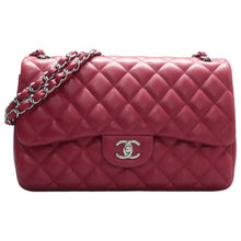 Load image into Gallery viewer, CHANEL Classic Flap Jumbo Leather Shoulder Bag Red
