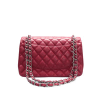 Load image into Gallery viewer, CHANEL Classic Flap Jumbo Leather Shoulder Bag Red
