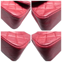 Load image into Gallery viewer, Chanel Jumbo Double Flap Lambskin Quilted Shoulder Bag Dark Red
