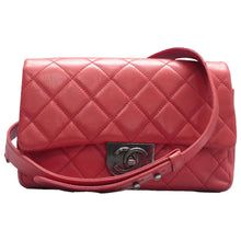 Load image into Gallery viewer, CHANEL Coco Rain Leather Shoulder Bag Red
