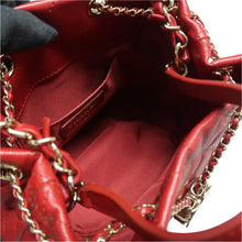 Load image into Gallery viewer, Chanel Rolled Up Caviar Quilted Bucket Drawstring Bag Red
