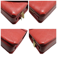 Load image into Gallery viewer, Chanel Envelope Flap Lambskin Chevron Stitched Medium Shoulder Bag Red
