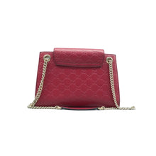 Load image into Gallery viewer, Gucci Emily Medium GG Guccissima Patent Leather Chain Shoulder Bag Red
