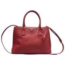 Load image into Gallery viewer, PRADA Galleria Leather Satchel Bag Red
