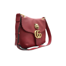 Load image into Gallery viewer, GUCCI GG Marmont Animalier Leather Shoulder Bag Red
