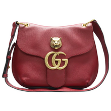 Load image into Gallery viewer, GUCCI GG Marmont Animalier Leather Shoulder Bag Red
