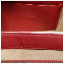 Load image into Gallery viewer, Gucci GG Marmont Matelasse Calfskin Chain Wallet Hibiscus Red
