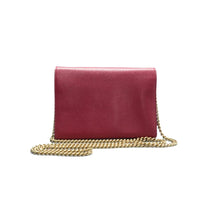 Load image into Gallery viewer, GUCCI GG Marmont Chain Wallet Leather Crossbody Bag Red
